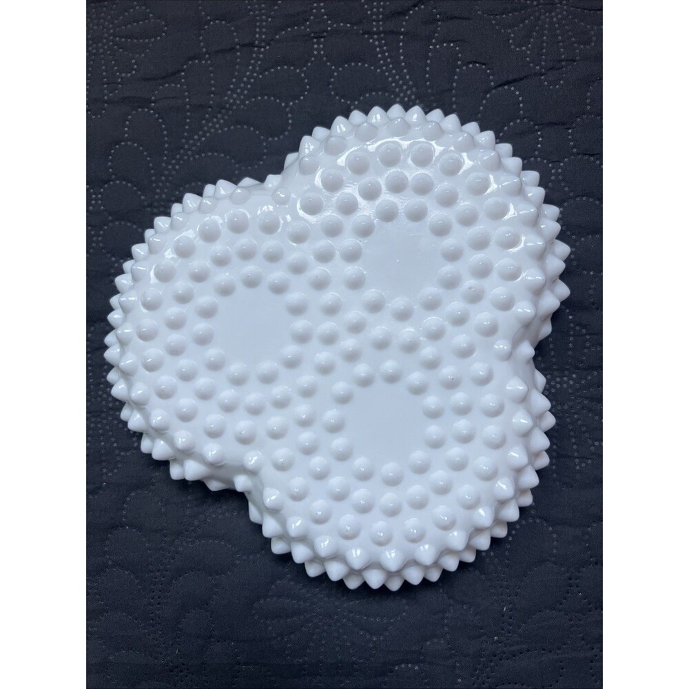 Fenton White Hobnail Vintage Milk Glass Trinket, Nut, Candy, Relish, Etc. Dish